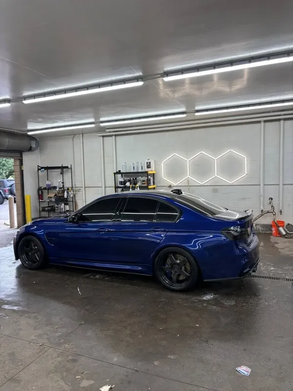 Blue BMW exterior detailing result in Lewis Center, Ohio