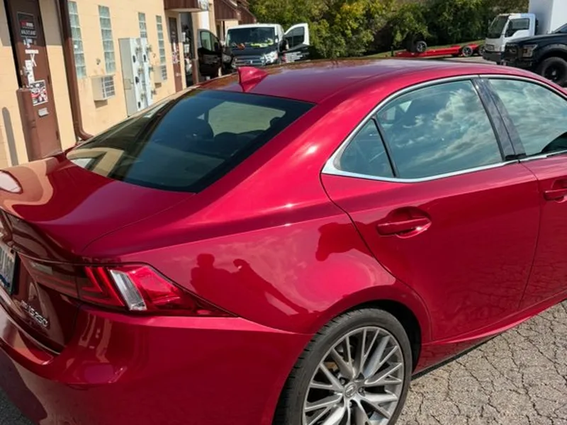 Full exterior detail — red Lexus IS gleaming finish — Lewis Center, Ohio | Touch It Up Automotive
