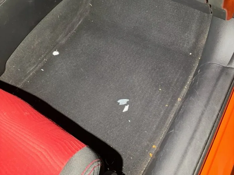 Interior reconditioning before — dirty floor mat — Columbus, Ohio | Touch It Up Automotive