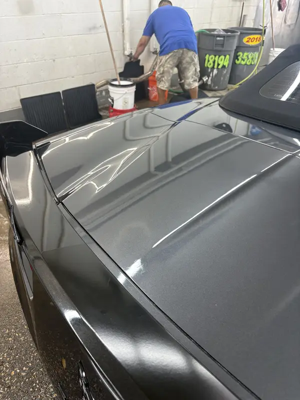 3-Step machine polish after on dark gray paint with restored gloss — Powell, Ohio | Touch It Up Automotive